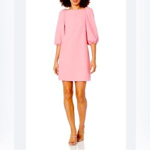 Trina Turk crepe dress in pink.  Size 8
